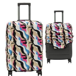 BIGWING Protective Cover in Polyester Fabric with Camouflage Print for | Small Size 20' inch 55 cm | Hard Luggage Trolley Bag Cover (Fits Only On Fiber - Plastic Trolley Bag)