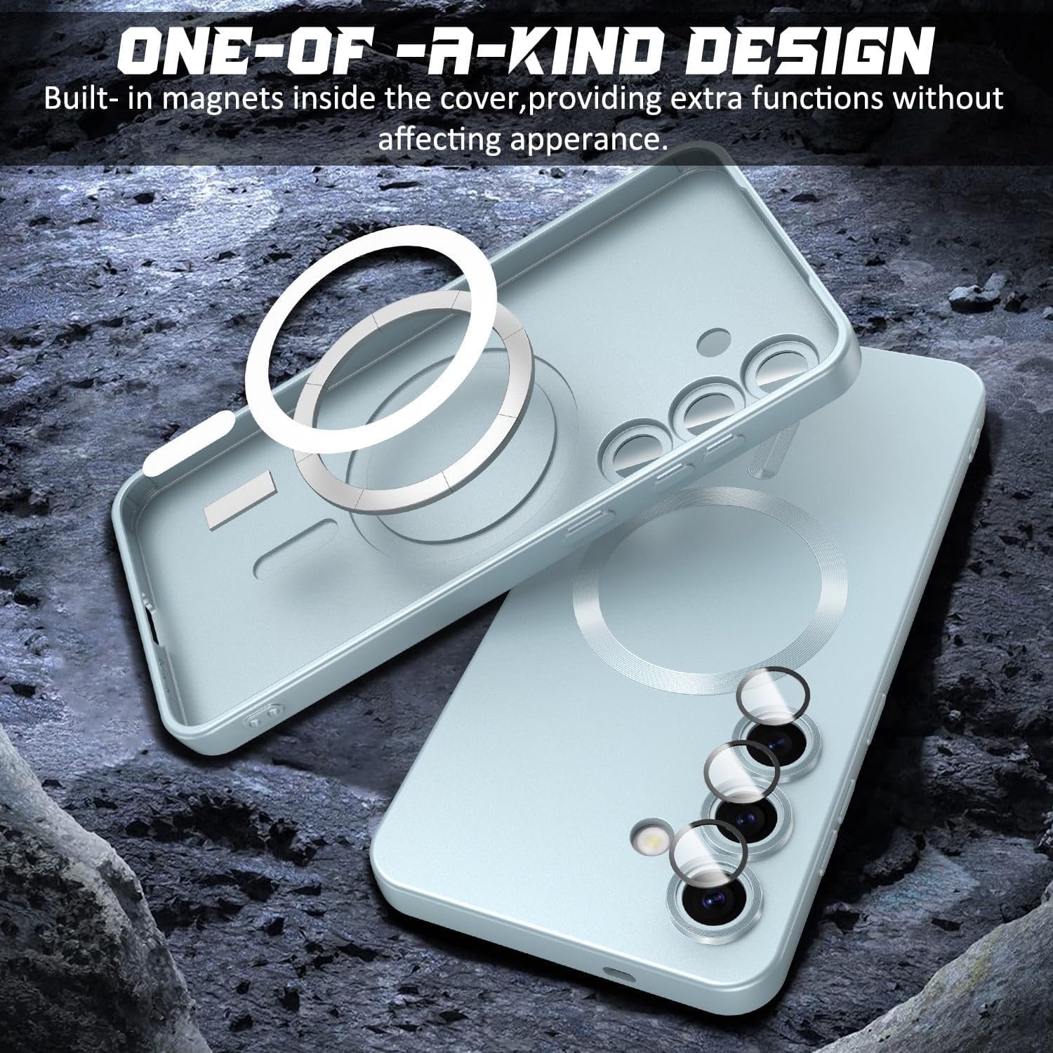 81itekinvml. sl1500 DIZORO Samsung S24 5g Case, Compatible with Mag Safe Back Cover, Matte Luxury Metallic Luster Flexible TPU Wireless Charging Shockproof Case with Camera Protector Lens (Sierra)