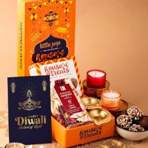 Hyperfoods® Diwali Gifts for Family and Friends Diwali Gifts for Employees 320 Grams Gift Hamper Corporate Gifts for Employees Chocolates Gift Pack Combo Scented Candles Pack of 2 Chocolate