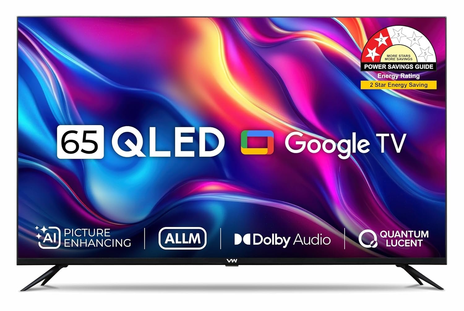 81zfb2wgnel. sl1500 VW 165 cm (65 inches) Pro Series 4K Ultra HD Smart QLED Google TV VW65GQ1