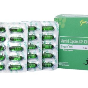 Genone E-Gen 400 Vitamin E Capsule for Glowing Face, Skin and Hair Nutrition (30 Capsules)