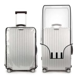 Trolley Bag Covers Waterproof, Dustproof PVC Luggage Protector Zippered Suitcase Covers for Travel Fits 28 Inch Bags
