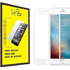 Screen Protector for Apple iPhone 7 [Tempered Glass Guard with Edge to Edge Protection] [Gorilla] [Full Coverage] Easy Installation [Anti FingerPrint] - White