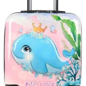 Wise Guys Trolley Luggage Bag for Girls Kids Children Trolley Bag Lightweight Waterproof Suitcase Luggage Bag Compact 360 Wheel Cabin 18 Inch (Fish 5)