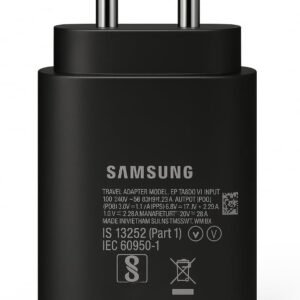 Samsung 25W Original Type C Mobile Charger Superfast Charging Compatible for S20 FE, S20+, S21 FE Ultra, S22, S23, M14 5G, M15, M32, M33 5G, M34, A05, A15, A35, A54, F14 (Black)