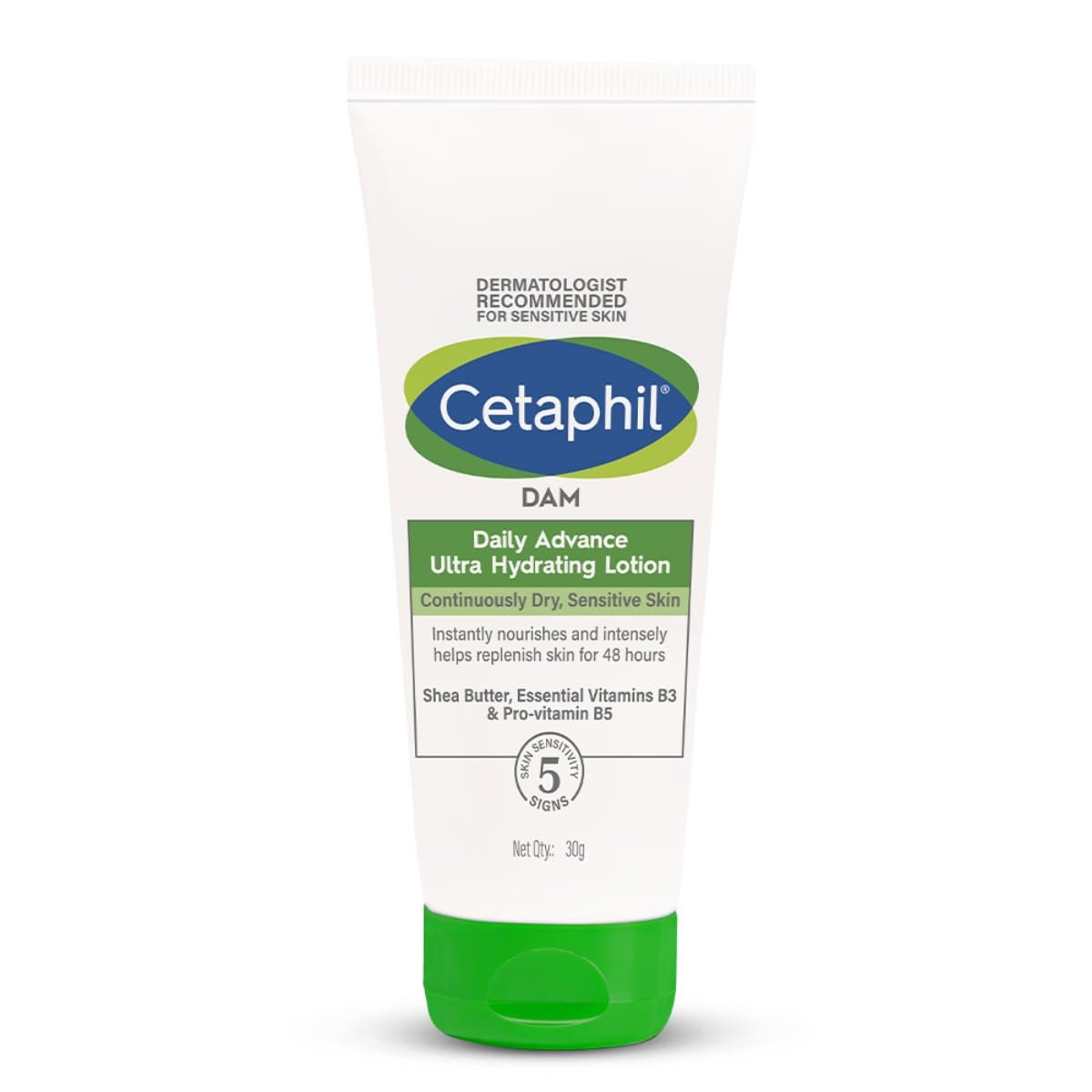 Cetaphil DAM Daily Advance Ultra Hydrating Lotion for Dry, Sensitive Skin| 30 g| Moisturizer with Shea Butter| Non-Greasy, Fragrance-Free| Paraben, Sulphate Free Cetaphil DAM Daily Advance Ultra Hydrating Lotion for Dry, Sensitive Skin| 30 g| Moisturizer with Shea Butter| Non-Greasy, Fragrance-Free| Paraben, Sulphate Free