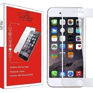 Premium Edge to Edge Tempered Glass Screen Protector for Apple iPhone 6S [flexible] [Gorilla] Bubble Free Installation [Screatch proof] [Guard] - White
