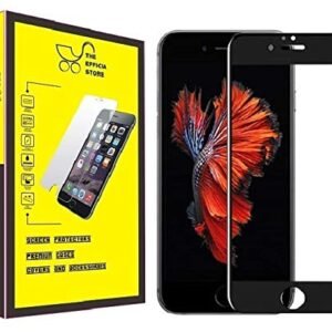 Screen Protector for Apple iPhone 6 [Tempered Glass Guard with Edge to Edge Protection] [Gorilla] [Full Coverage] Easy Installation [Anti FingerPrint] - Black
