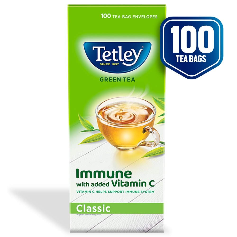 615xxj5xeml. sl1000 1771427751 6052 Tetley Green Tea, Regular, 100 Tea Bags, 140 Grams, Pack of 1