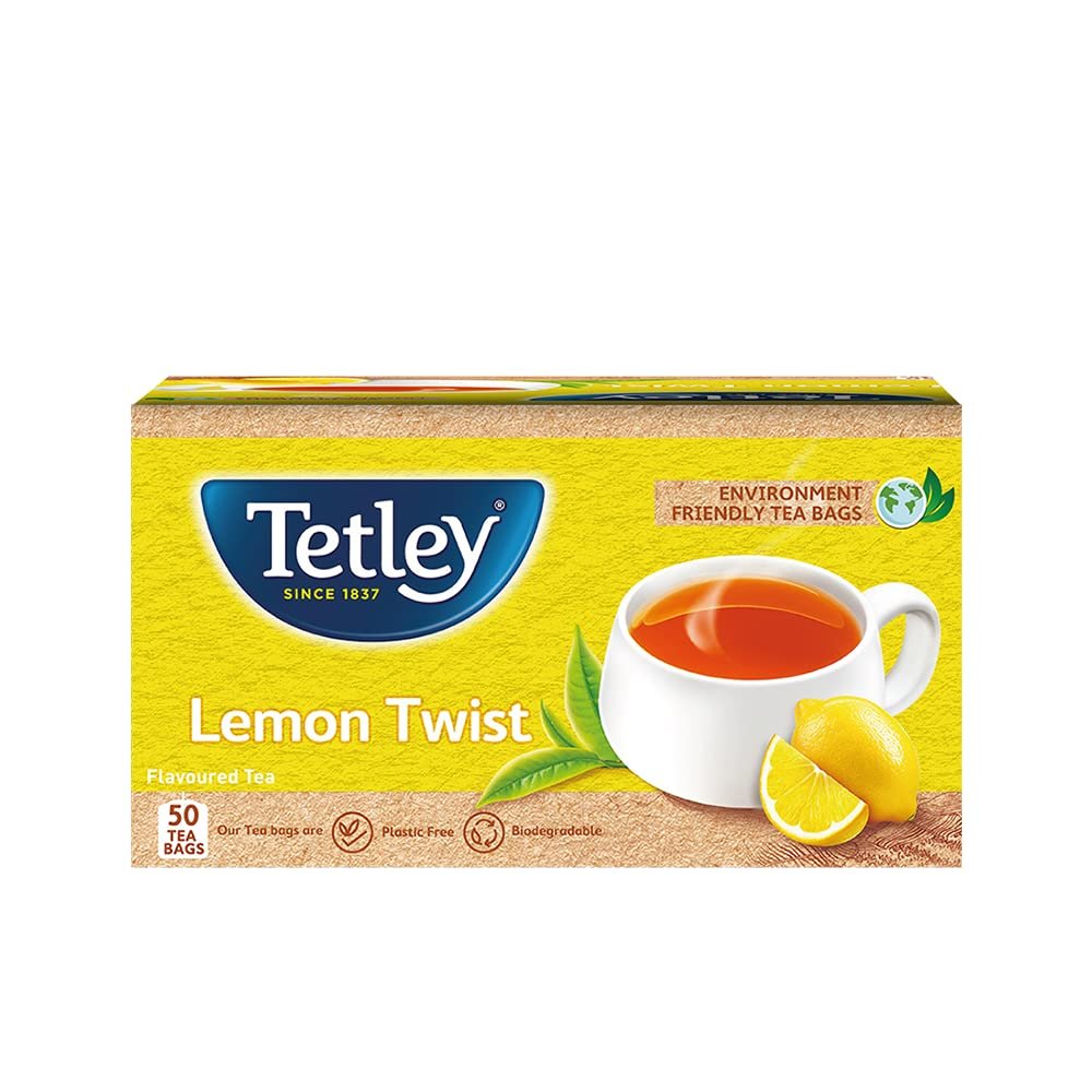 61fpgg8zt3l. sl1000 Tetley Flavour Tea Bags Masala 50s (100gm) & Tetley Flavour Tea Bags Lemon 50s (100gm)