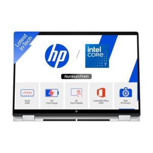 HP OmniBook 5 Flip, Intel Core 7 150U (16GB LPDDR5,1TB SSD) 2K, Micro-Edge, 300 nits, 14''/35.6cm, Convertible, Win 11, M365, Office 24, Glacier Silver,1.65kg, fp0690TU,Pen,5MP Camera w/Shutter Laptop