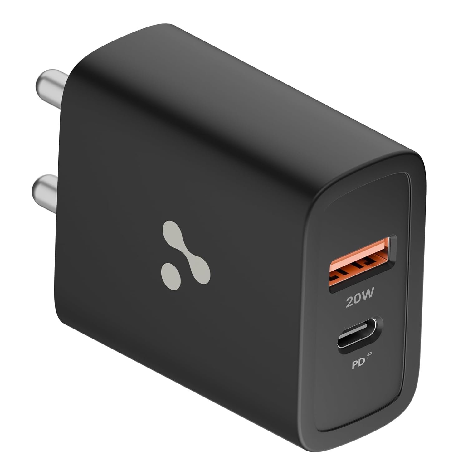 Ambrane 20W Dual Port Wall Charger, USB & Type C Adapter Fast Charging for iPhone 16/15/14/13/12/11 (Pro,Pro Max,Plus), iPad, Google Pixel, Samsung & All Type C Devices BIS Certified (H11 Black) Ambrane 20W Dual Port Wall Charger, USB & Type C Adapter Fast Charging for iPhone 16/15/14/13/12/11 (Pro,Pro Max,Plus), iPad, Google Pixel, Samsung & All Type C Devices BIS Certified (H11 Black)