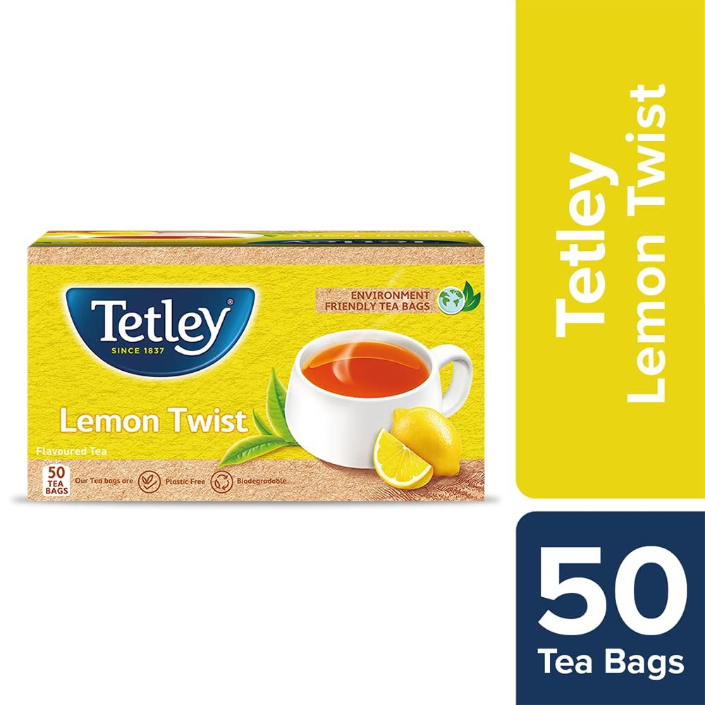 61zrgwcoeel. sl1000 Tetley Flavour Tea Bags Masala 50s (100gm) & Tetley Flavour Tea Bags Lemon 50s (100gm)