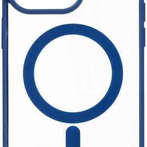 TOUCCH PC iPhone 15 Pro Max Magnetic Transparent Case|Shockproof Case Design & Camera Protection|Magsafe Wireless Charging Case for Apple iPhone 15 Pro Max|Sleek Hard Crystal Cover-Blue(Back)