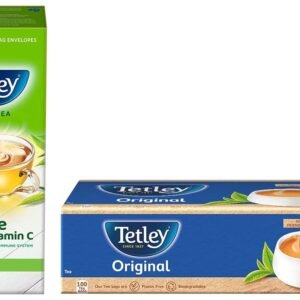 Tetley Green Tea immune with added Vitamin C, Classic, 100 Tea Bags & Tetley | Original | Rich Taste of Assam Tea |100 Tea Bags | 1.7g Each