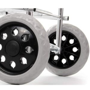 EverBest Rubber Replaceable Pair of Wheels for Shopping Trolley Bags, Creamy White