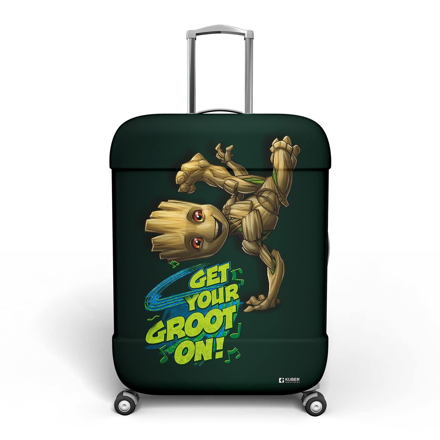 Kuber Industries Marvel I Am Groot Luggage Cover | Polyester Travel Suitcase Cover | Washable | Stretchable Suitcase Protector | 18-22 Inch | Small | Green Kuber Industries Marvel I Am Groot Luggage Cover | Polyester Travel Suitcase Cover | Washable | Stretchable Suitcase Protector | 18-22 Inch | Small | Green