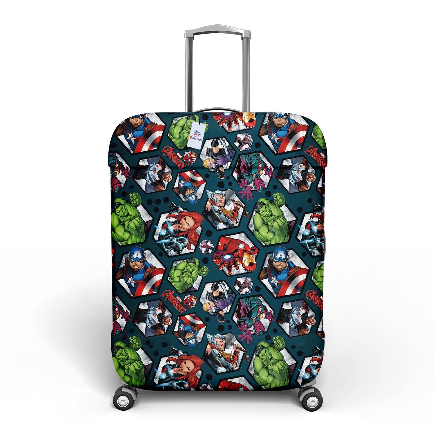 Heart Home Marvel Avengers Luggage Cover | Polyester Travel Suitcase Cover | Washable | Stretchable Suitcase Protector | 18-22 Inch | Small | Blue Heart Home Marvel Avengers Luggage Cover | Polyester Travel Suitcase Cover | Washable | Stretchable Suitcase Protector | 18-22 Inch | Small | Blue