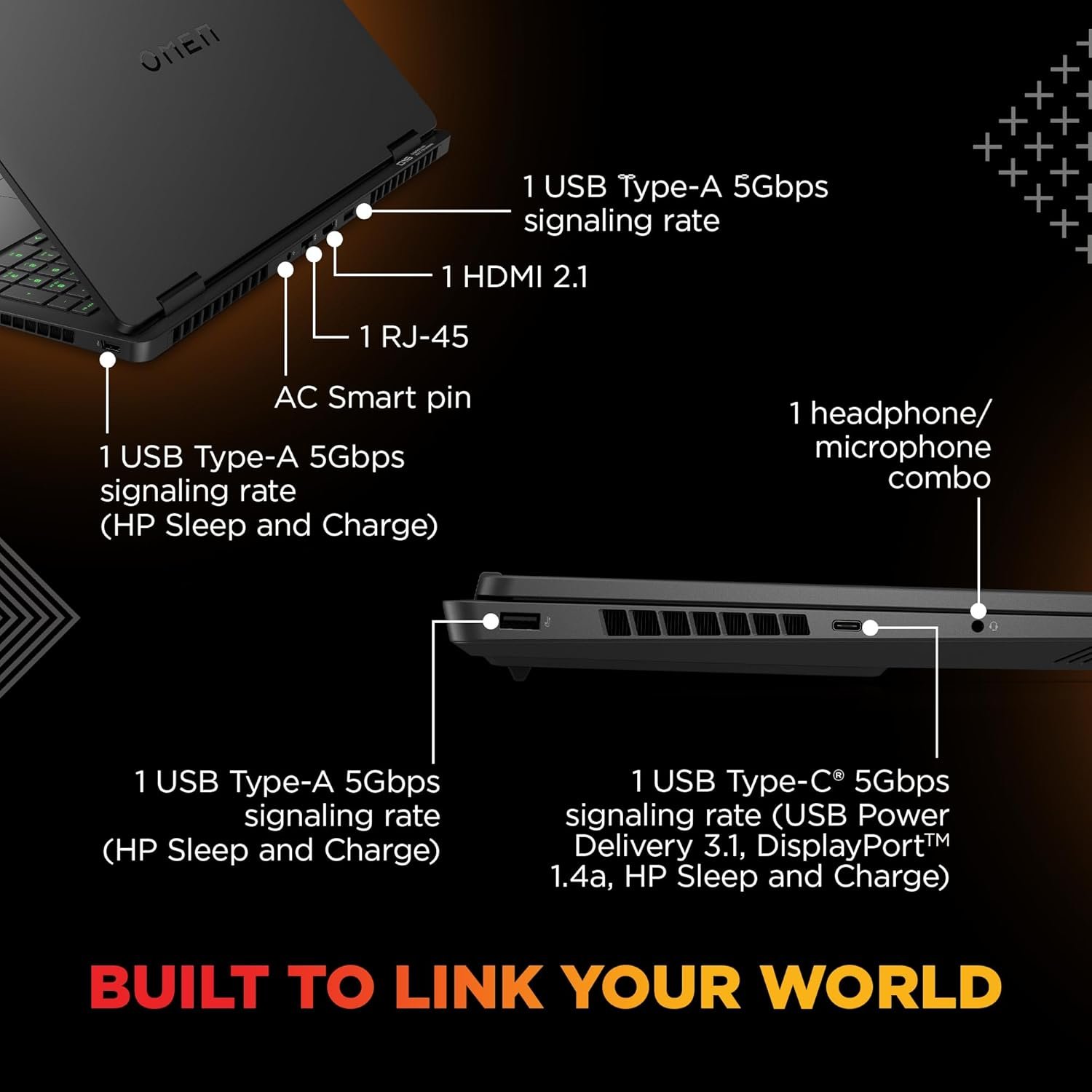 71nbhv nhl. sl1500 HP Omen, Intel Core i7-14650HX 14th Gen, 8GB RTX 5050, 24GB DDR5(Upgradeable) 1TB SSD, 165Hz, 2k WUXGA, 3ms, 400 nits, 16/40.6cm, Win11, M365* Office24, Black, 2.43kg, am0241TX, RGB Gaming Laptop