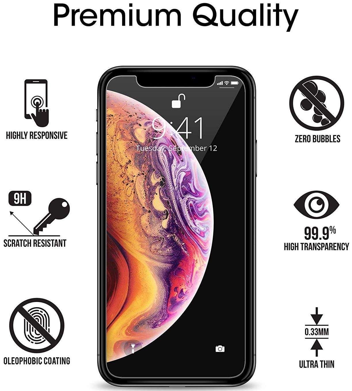71rumdiuyl. sl1357 BOXXO |For Apple iPhone 11 | Tempered Glass Screen Protector Guard | Bubble Free Installation | Gorilla