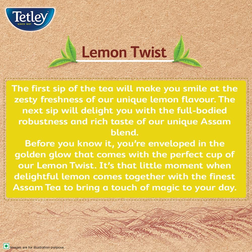 71sbg0gfwbl. sl1000 Tetley Flavour Tea Bags Masala 50s (100gm) & Tetley Flavour Tea Bags Lemon 50s (100gm)