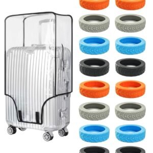 Suitcase Cover, 17 Pack Trolly Bag Cover, Protective Luggage Cover, Bag Covers for Trolley Suitcase, 28-Inch Cover for Trolley Bag, Medium Size Travel Accessories