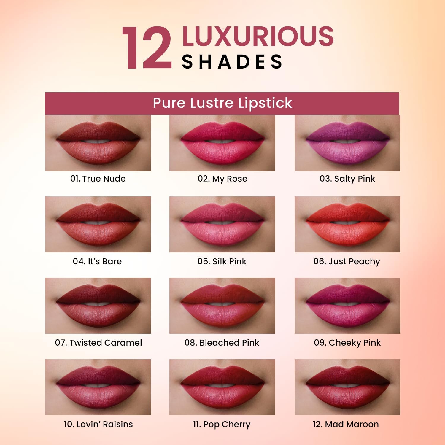 71zd499ls6l. sl1500 Swiss Beauty Pure Lustre Lipstick | High Shine Finish | Smooth Glide | With Olive Oil & Vitamin E | Hydrating | Shade- True Nude, 3.8gm