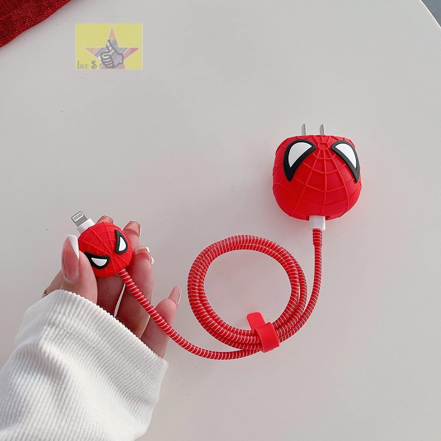 71brbnvox l. sl1500 1770815217 8019 18-20W Apple iPhone Power Adapter and Type C, Protective 3D Cartoon Character Silicone Case Cover, 360 Degree Full Protection (Makda Man)