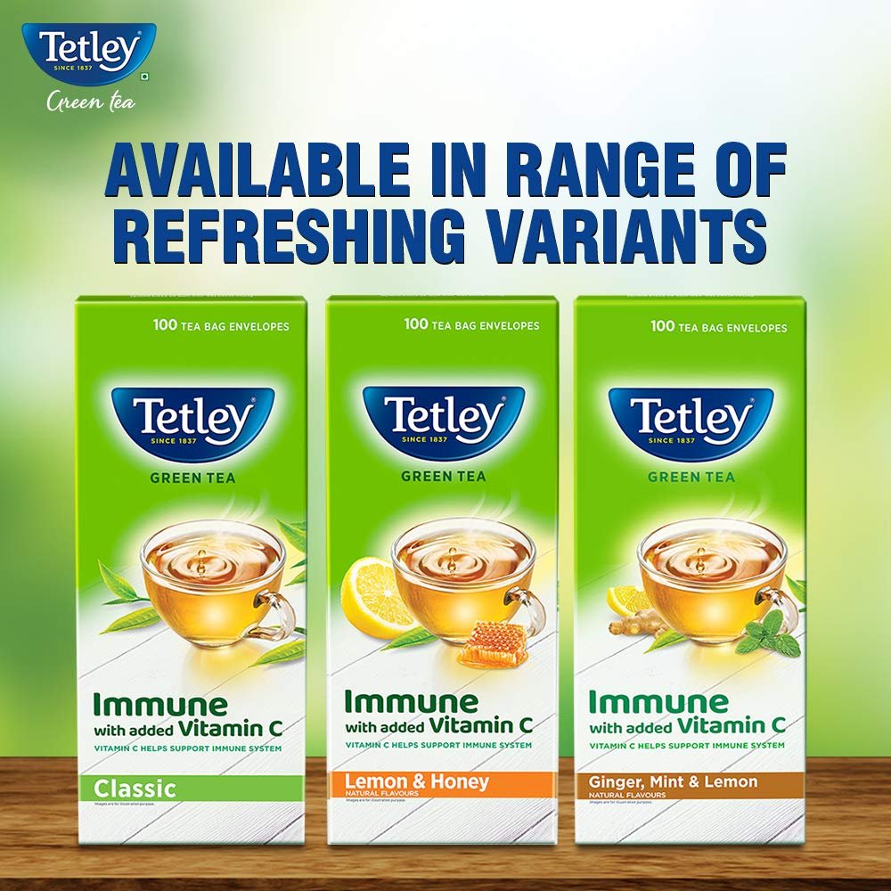 71rv7qo6dil. sl1000 Tetley Green Tea, Regular, 100 Tea Bags, 140 Grams, Pack of 1