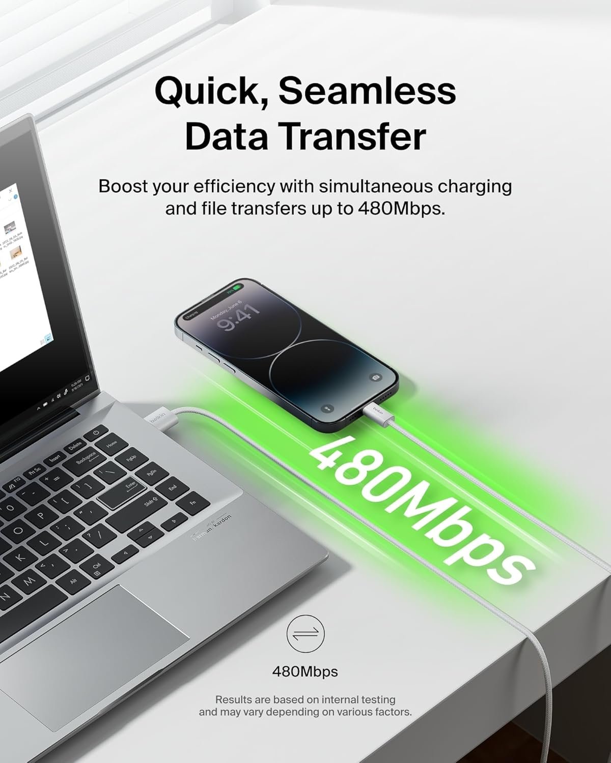 71tbnuunxml. sl1500 Belkin Apple Certified Nylon Braided USB A to Lightning Cable 1.5 Meter – MFi Certified Apple Charger USB C Cable – Fast Charging for iPhone 14, iPhone 13, iPad, Air Pods – White