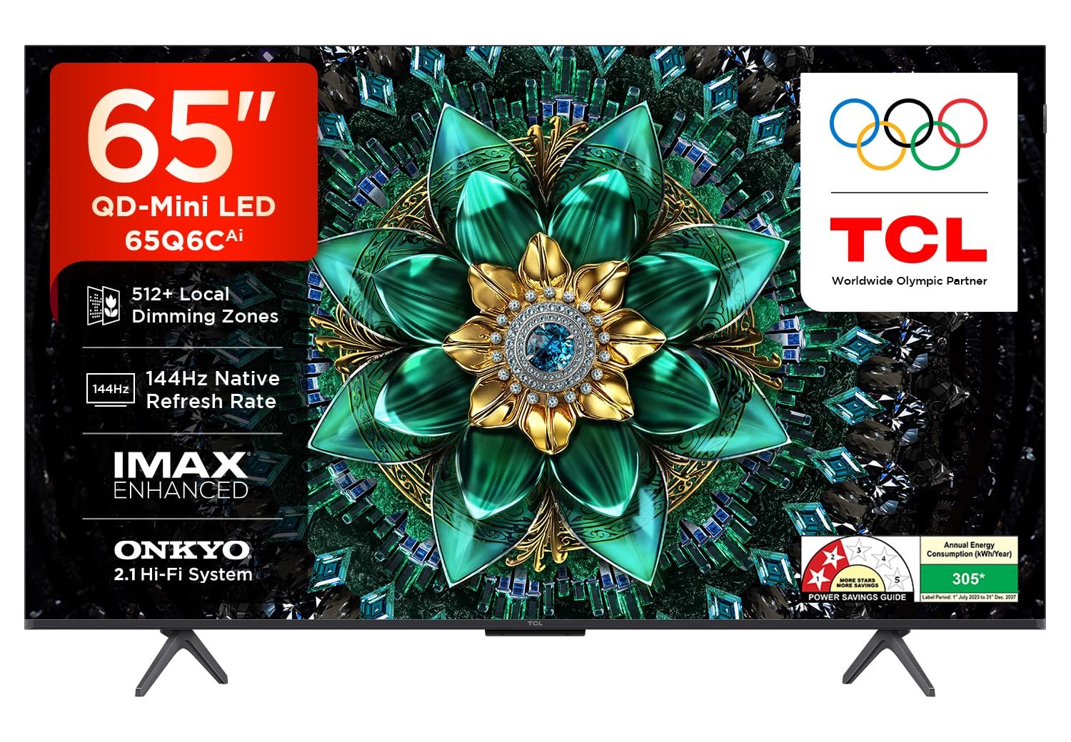 TCL 164 cm (65 inches) 4K UHD Smart QD-Mini LED Google TV 65Q6C TCL 164 cm (65 inches) 4K UHD Smart QD-Mini LED Google TV 65Q6C