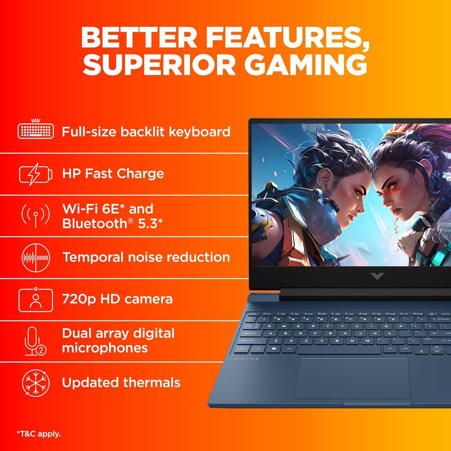 81dpgpteugl. sl1500 HP Victus Gaming Laptop, Intel Core i5-12450H,15.6 inch(39.6cm),Anti-Glare,FHD,16GB RAM DDR4,512GB SSD,4GB RTX 3050 GPU,Win 11,MSO,Blue, 2.37kg,15-fa0333TX