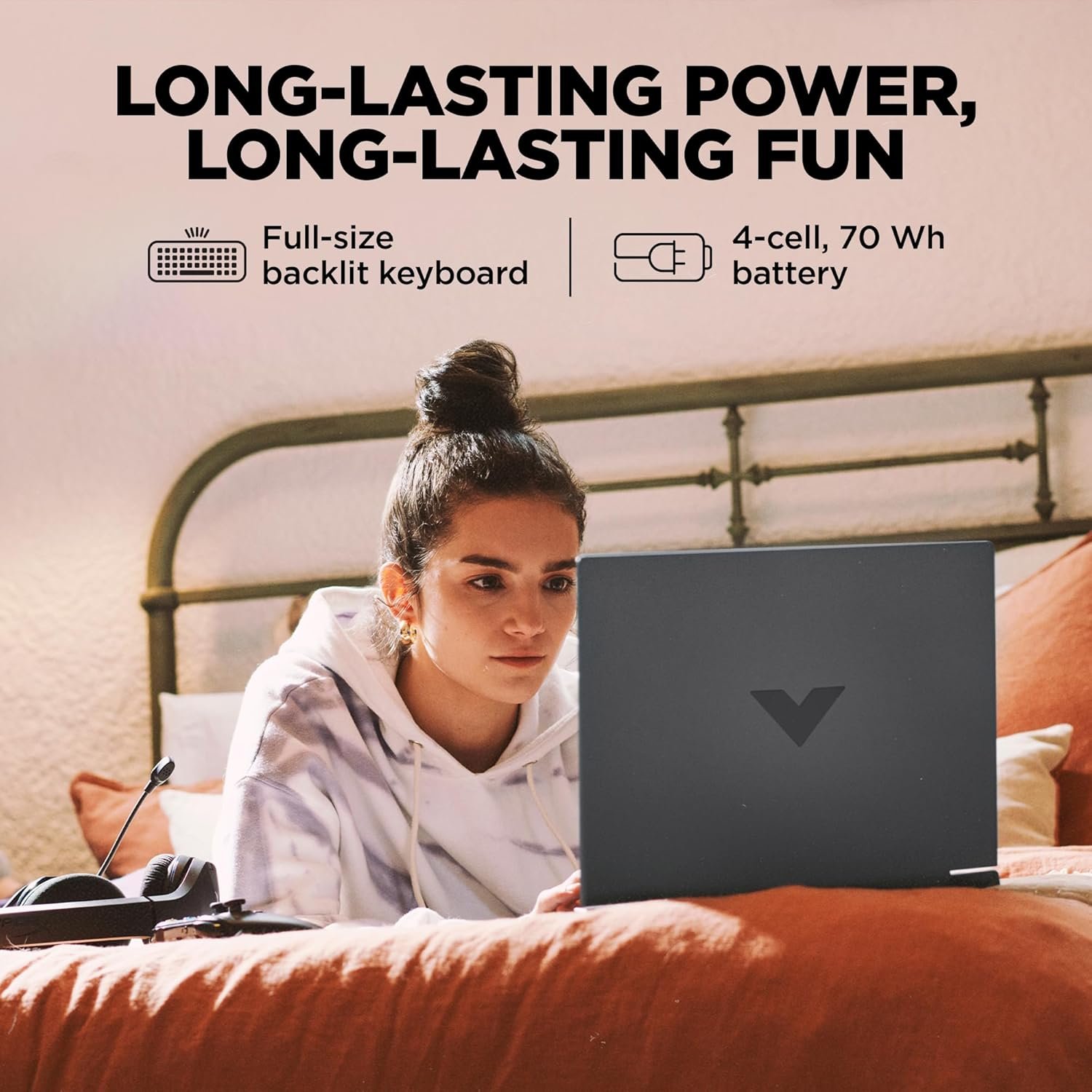 81lyhpjwynl. sl1500 1770318050 1997 HP Victus, 13th Gen Intel Core i5-13420H, RTX 4050-6GB, 16GB DDR4, 512GB SSD, FHD IPS, 15.6/39.6cm, 144Hz, Win11, Office24, Mica Silver, 2.29kg, fa2701TX, 300nits, Backlit Kb, HD Cam, Gaming Laptop