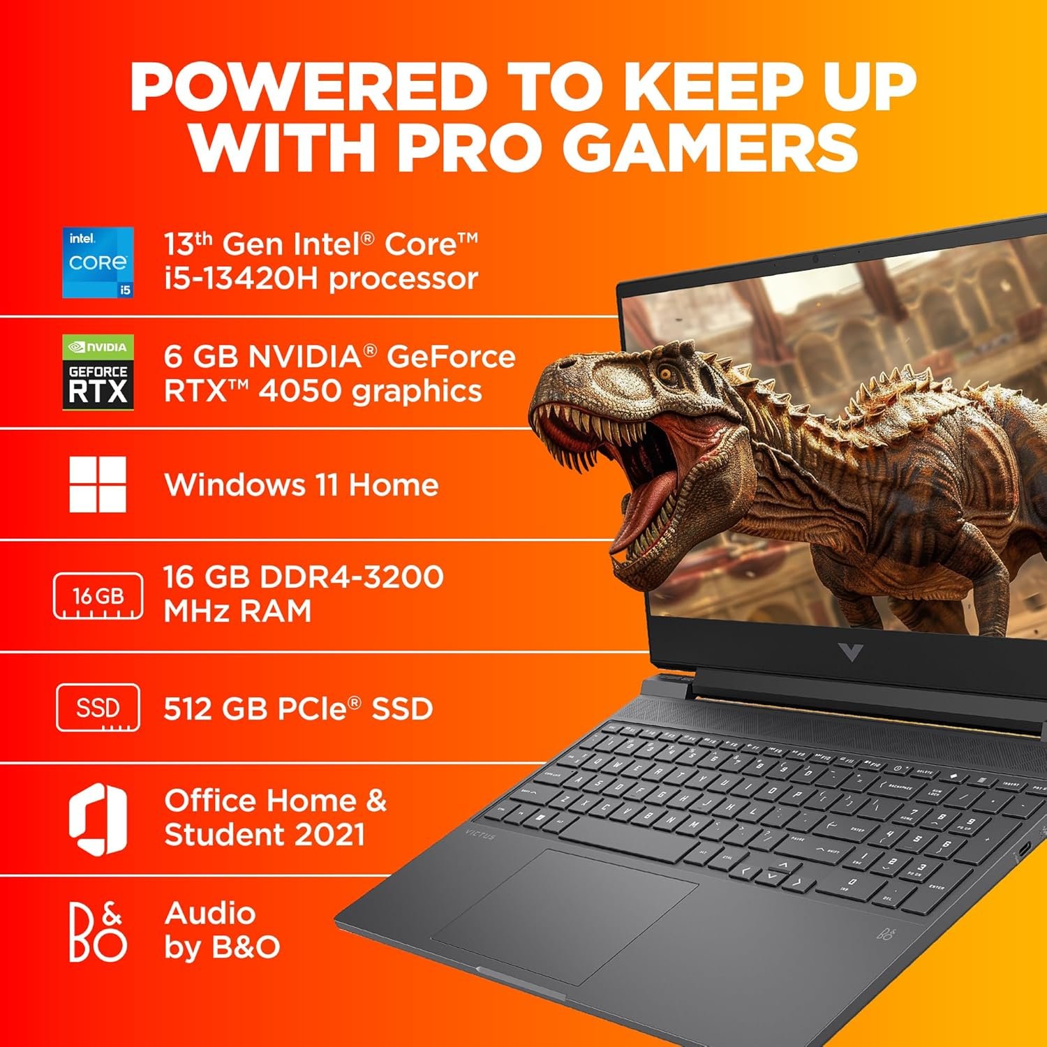 81hd93wmv3l. sl1500 1770318047 2977 HP Victus, 13th Gen Intel Core i5-13420H, RTX 4050-6GB, 16GB DDR4, 512GB SSD, FHD IPS, 15.6/39.6cm, 144Hz, Win11, Office24, Mica Silver, 2.29kg, fa2701TX, 300nits, Backlit Kb, HD Cam, Gaming Laptop