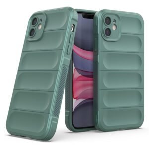 Amazon Brand - Solimo Silicone Mobile Cover for Apple iPhone 11 (Silicon_Dark Green)
