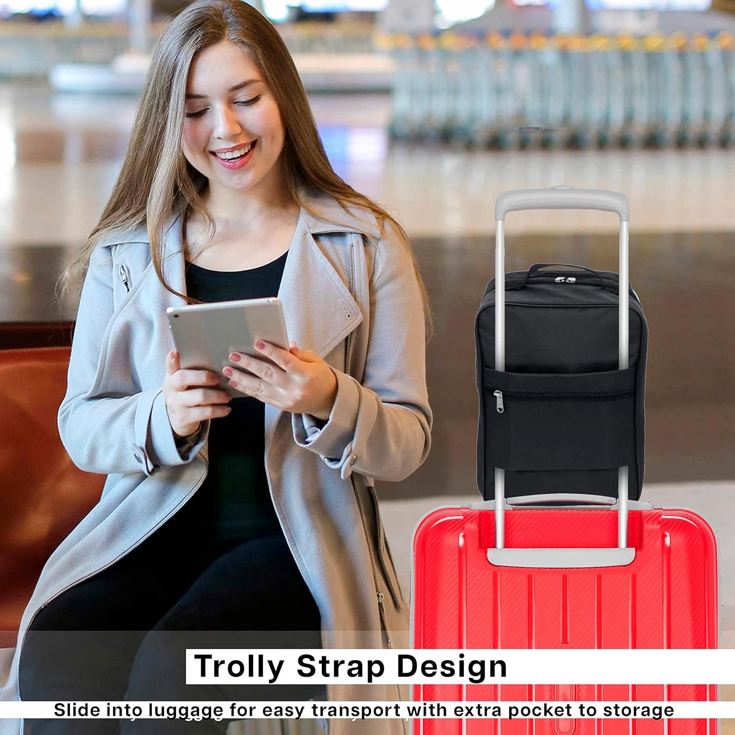 81rstz8tyrl. sl1500 SNDIA 14 Inch Travel Shoe Bag Multipurpose Portable Travelling Shoe Storage Bag Footwear Organiser Bag – Black