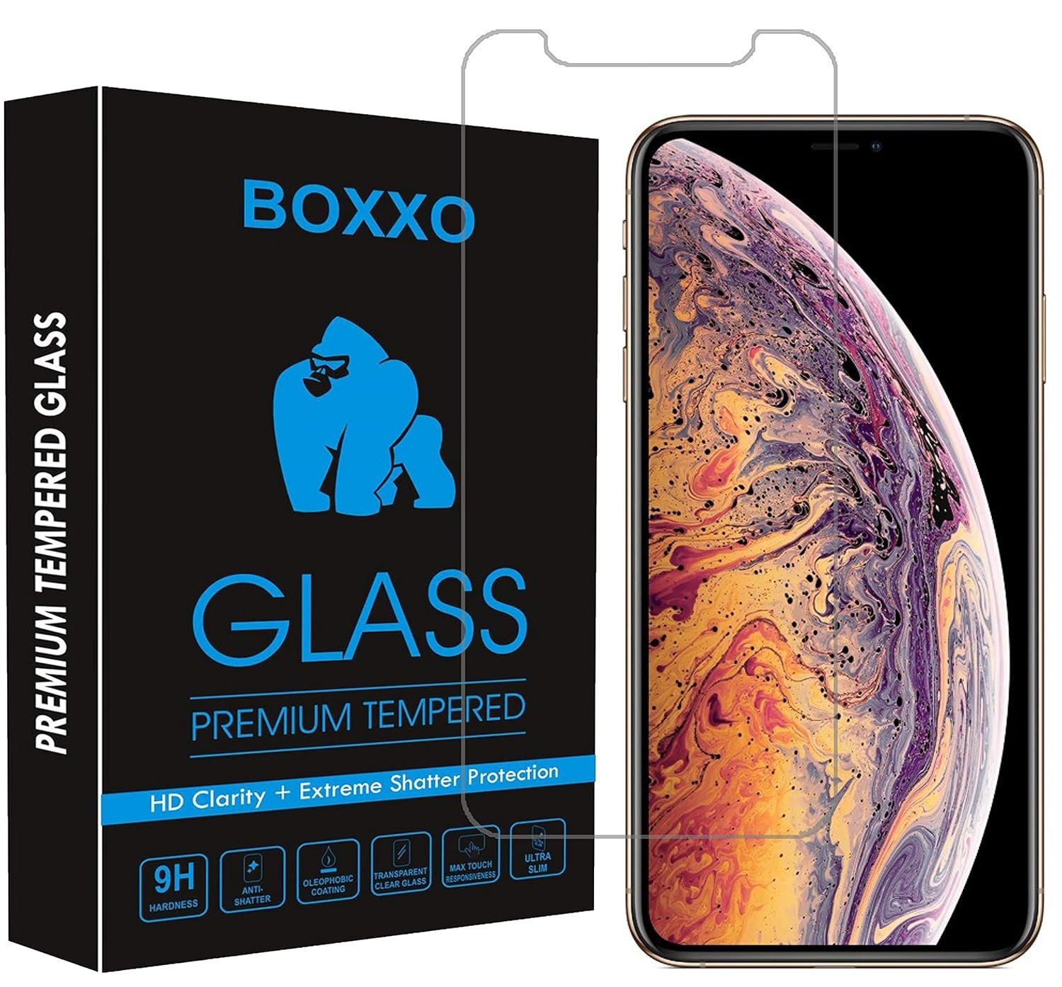 BOXXO |For Apple iPhone 11 | Tempered Glass Screen Protector Guard | Bubble Free Installation | Gorilla BOXXO |For Apple iPhone 11 | Tempered Glass Screen Protector Guard | Bubble Free Installation | Gorilla
