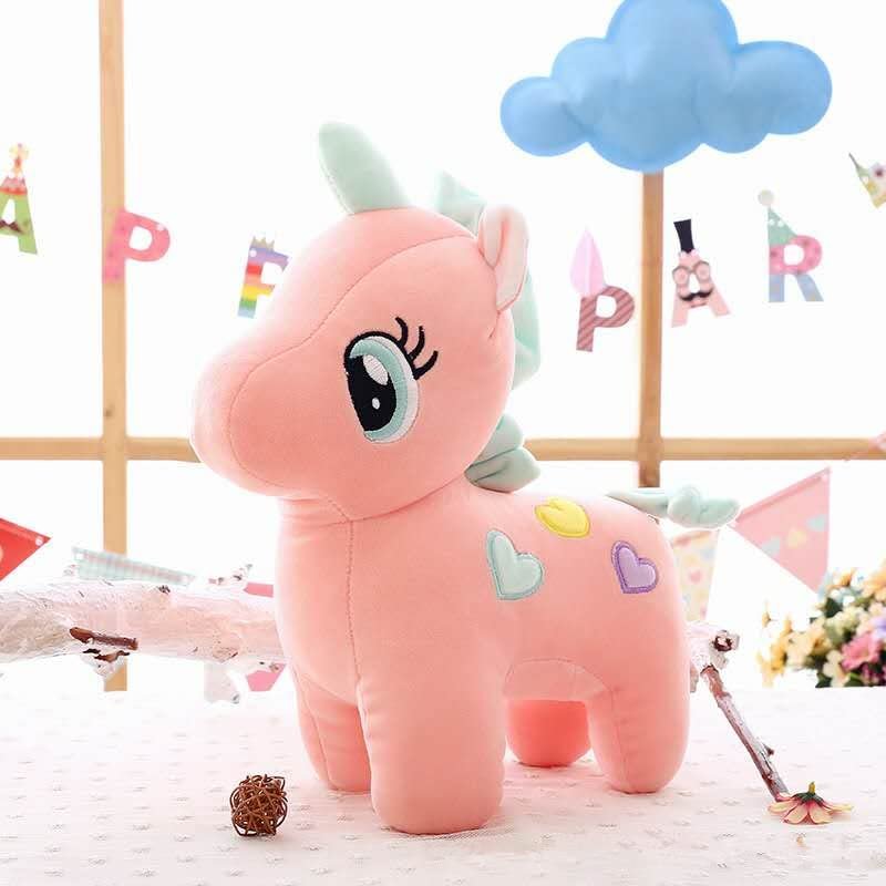 51u gcaystl Babique Unicorn Teddy Bear Plush Soft Toy Cute Kids Birthday Animal Baby Boys/Girls (25 cm, Pink)