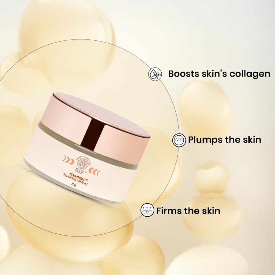 51var2sgtdl BiE Plumped! | Plumping Serum with Collagen | Stem Cells | Geranium Oil for Hydrated | Smooth Skin | 20gm