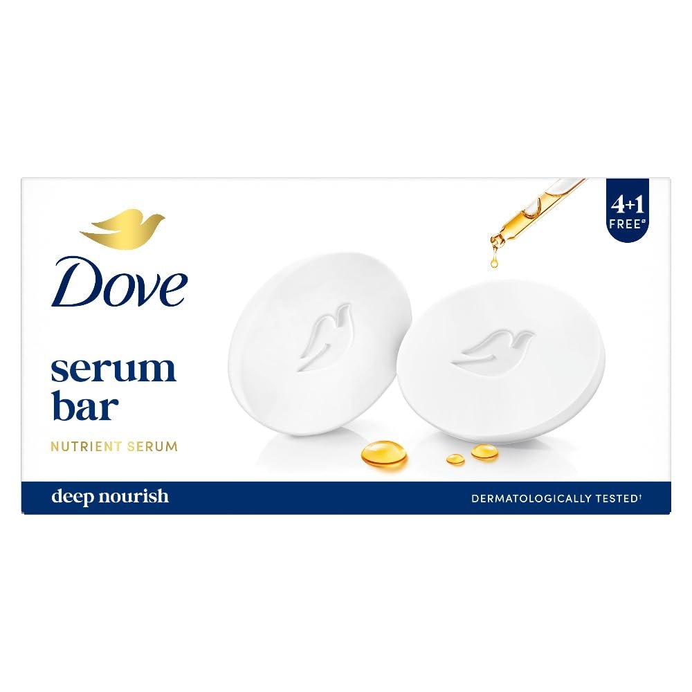 Dove Serum Bar | with Nutrient Serum | Deep Nourish | 625g (125g x 5) Dove Serum Bar | with Nutrient Serum | Deep Nourish | 625g (125g x 5)