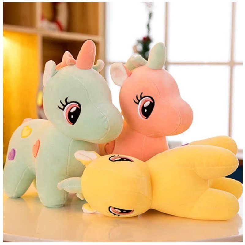 51fme5ozurl Babique Unicorn Teddy Bear Plush Soft Toy Cute Kids Birthday Animal Baby Boys/Girls (25 cm, Pink)