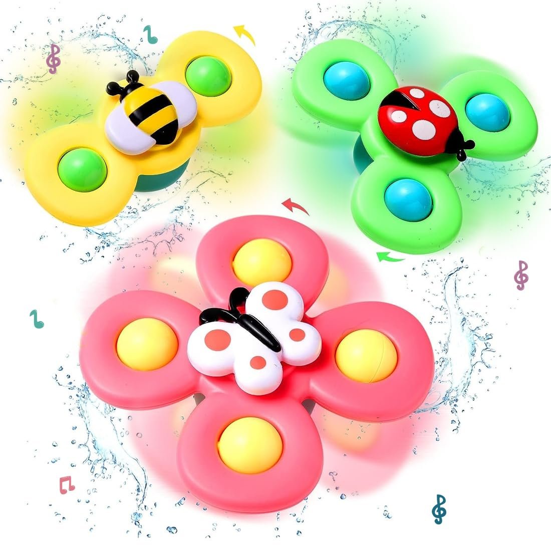 Wembley Suction Spinner Toy for Baby Bath Toys Water Toys for Kids Fidget Spinner Spinning Sensory Toddler Infant Flight Travel Toy Stick to Car Window Table Chair Birthday Return Gift for Kids 3 Pcs Wembley Suction Spinner Toy for Baby Bath Toys Water Toys for Kids Fidget Spinner Spinning Sensory Toddler Infant Flight Travel Toy Stick to Car Window Table Chair Birthday Return Gift for Kids 3 Pcs