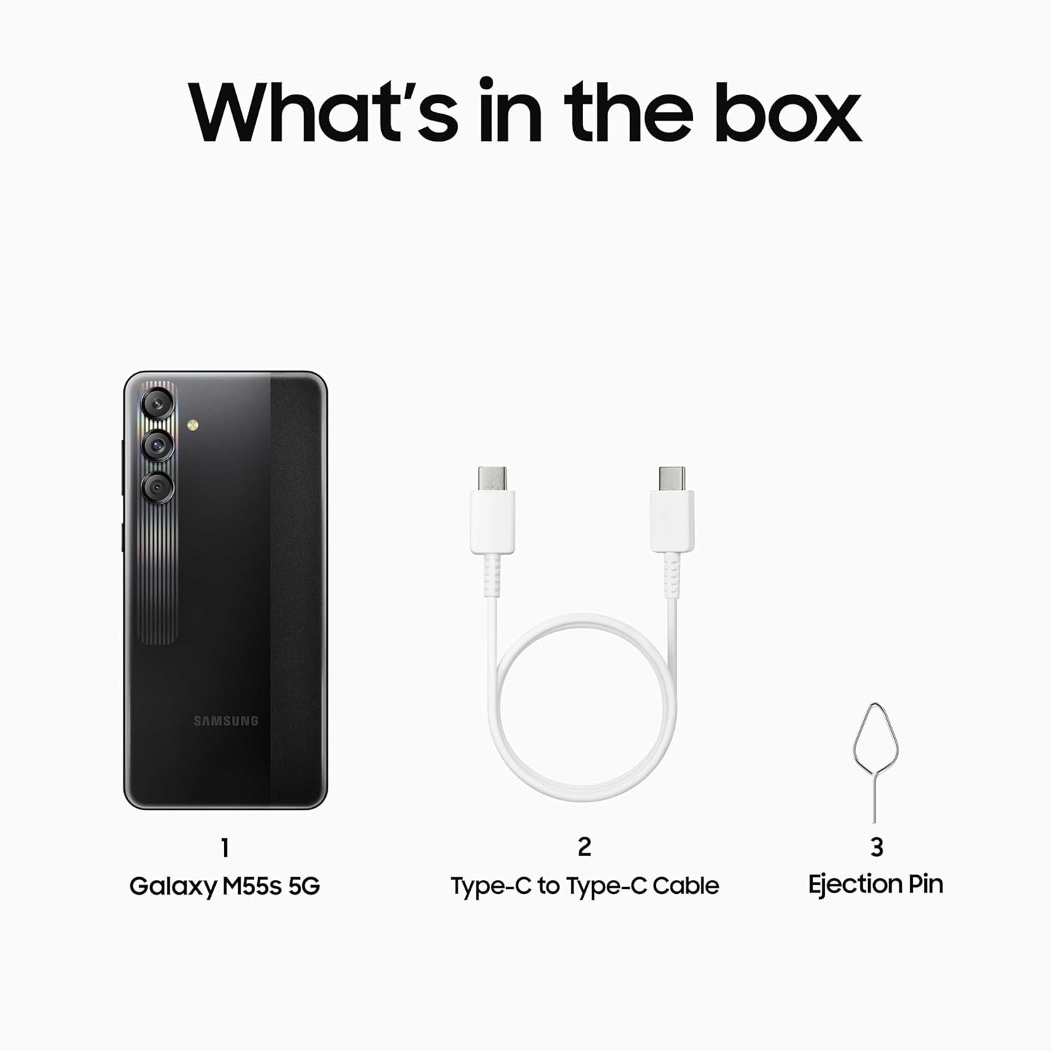 61eggh43cpl. sl1500 Samsung Galaxy M55s 5G (Thunder Black,8GB RAM,128GB Storage) | 50MP Triple Cam| 5000mAh Battery| Snapdragon 7 Gen 1 | 4 Gen. OS Upgrade & 5 Year Security Update| Super AMOLED+ Display| Without Charger