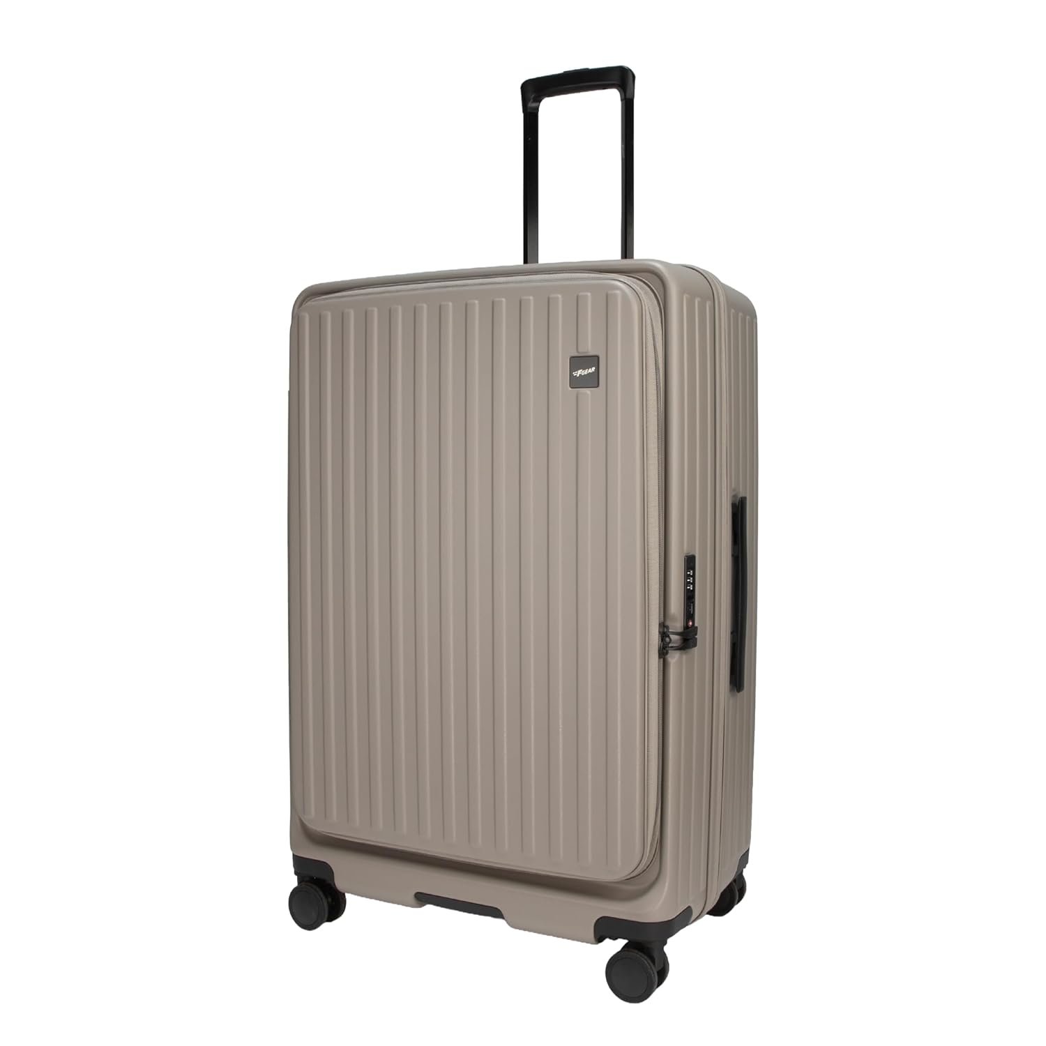 F Gear Montreal Large 76cm German Polycarbonate Hard Luggage|8 Japanese Hinomoto Silent Wheels|Expandable Check-in Front Opening Suitcase for Travel| Anti-Theft Zipper, TSA 007 Lock (Taupe) F Gear Montreal Large 76cm German Polycarbonate Hard Luggage|8 Japanese Hinomoto Silent Wheels|Expandable Check-in Front Opening Suitcase for Travel| Anti-Theft Zipper, TSA 007 Lock (Taupe)
