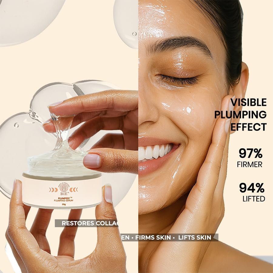61obwuugc6l BiE Plumped! | Plumping Serum with Collagen | Stem Cells | Geranium Oil for Hydrated | Smooth Skin | 20gm