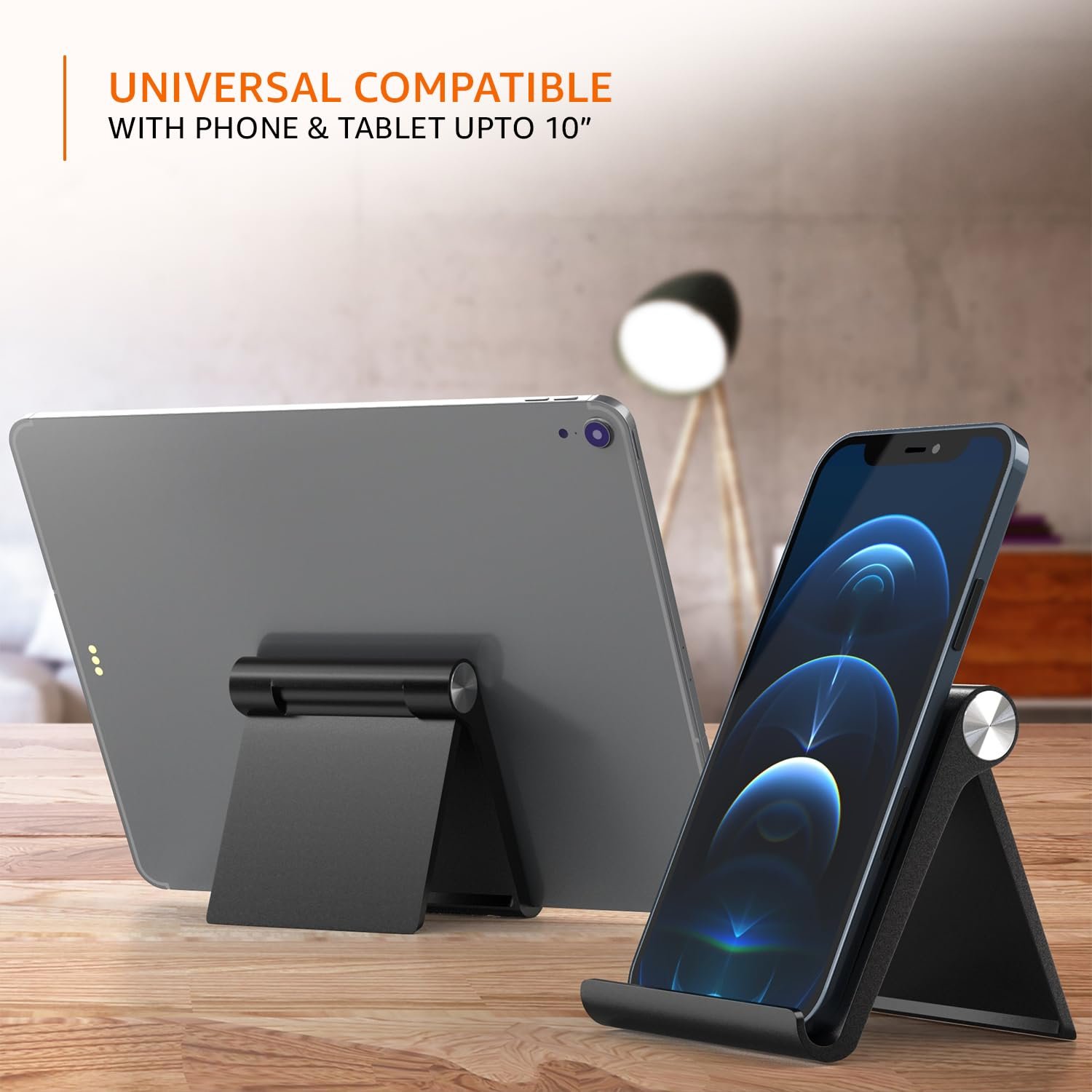 61z0gc6t0el. sl1500 STRIFF Multi Angle Tablet Tabletop Stand. Holder for iPhone, Android, Samsung, OnePlus, Xiaomi. Portable, Foldable Stand. Perfect for Bed,Office, Home, Gift and Desktop (Black)