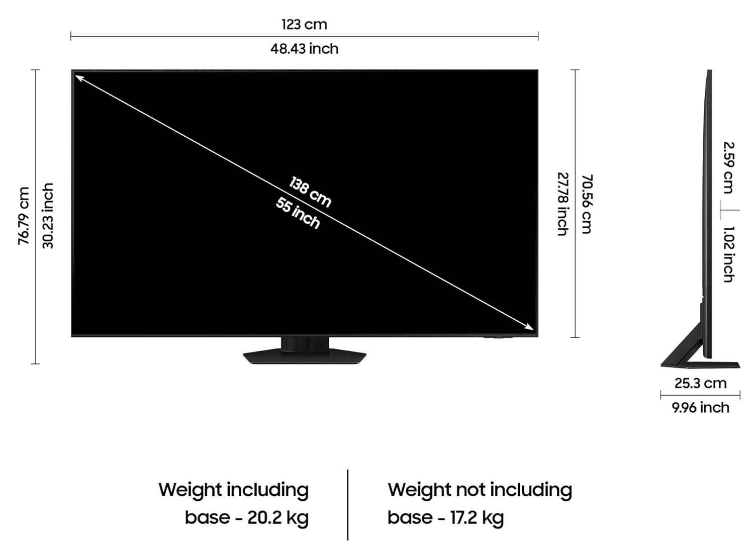 61aazdt5zl. sl1500 Samsung 138 cm (55 inches) 4K Ultra HD Smart Neo QLED TV QA55QN85CAKLXL (Titan Black)