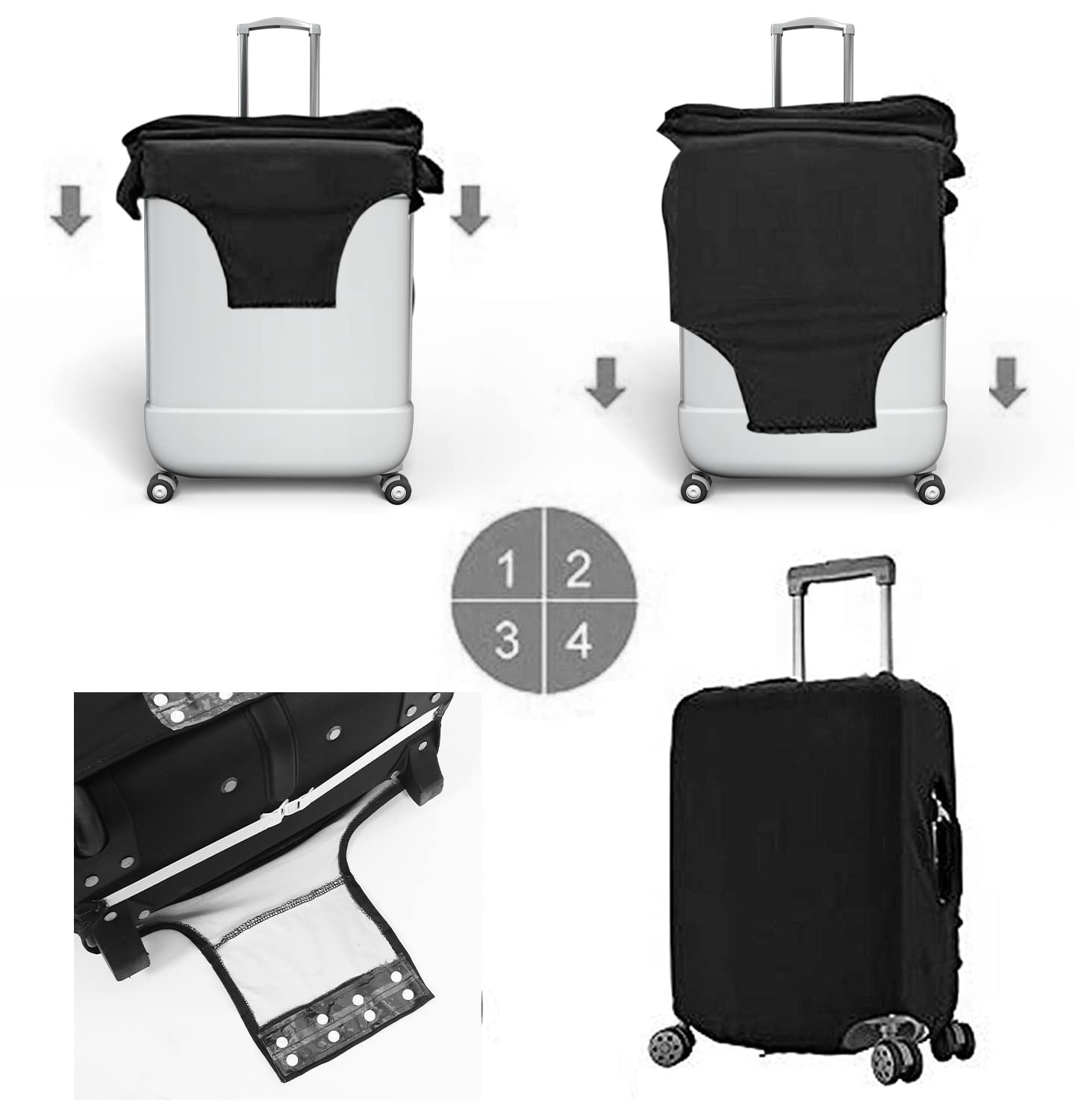 61evvcjowkl. sl1500 1774015143 3713 Kuber Industries Marvel Black Panther Luggage Cover|Polyester Travel Suitcase Cover|Washable|Stretchable Suitcase Protector|22-26 Inch|Medium (Black)