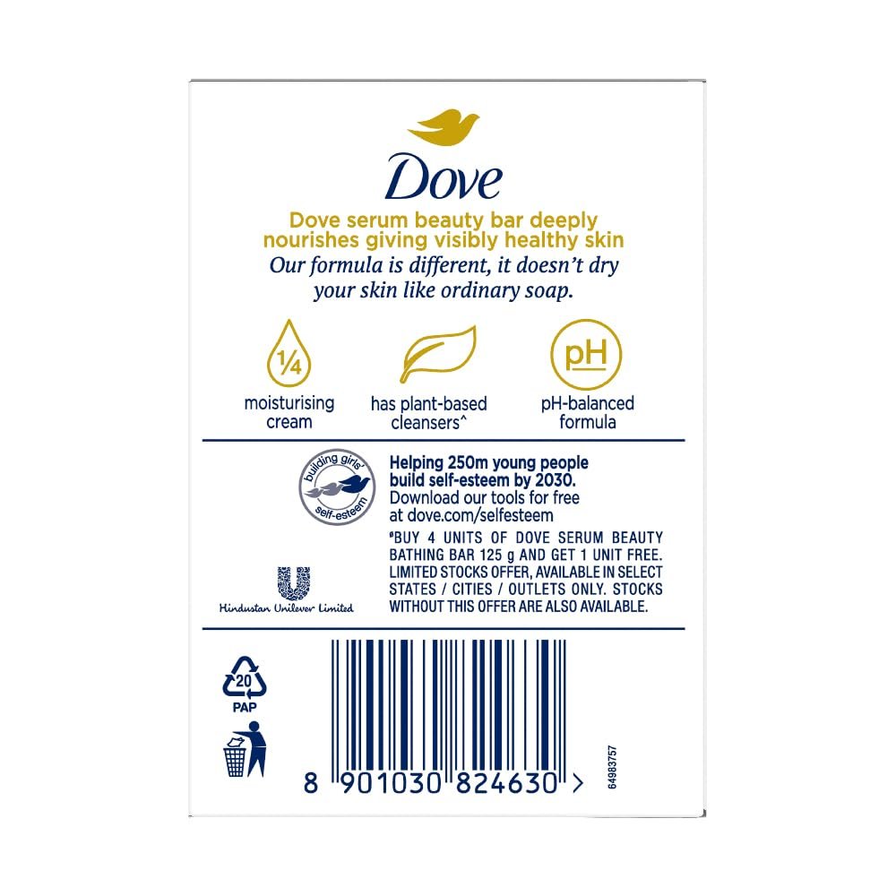 61fnpr oftl. sl1000 Dove Serum Bar | with Nutrient Serum | Deep Nourish | 625g (125g x 5)