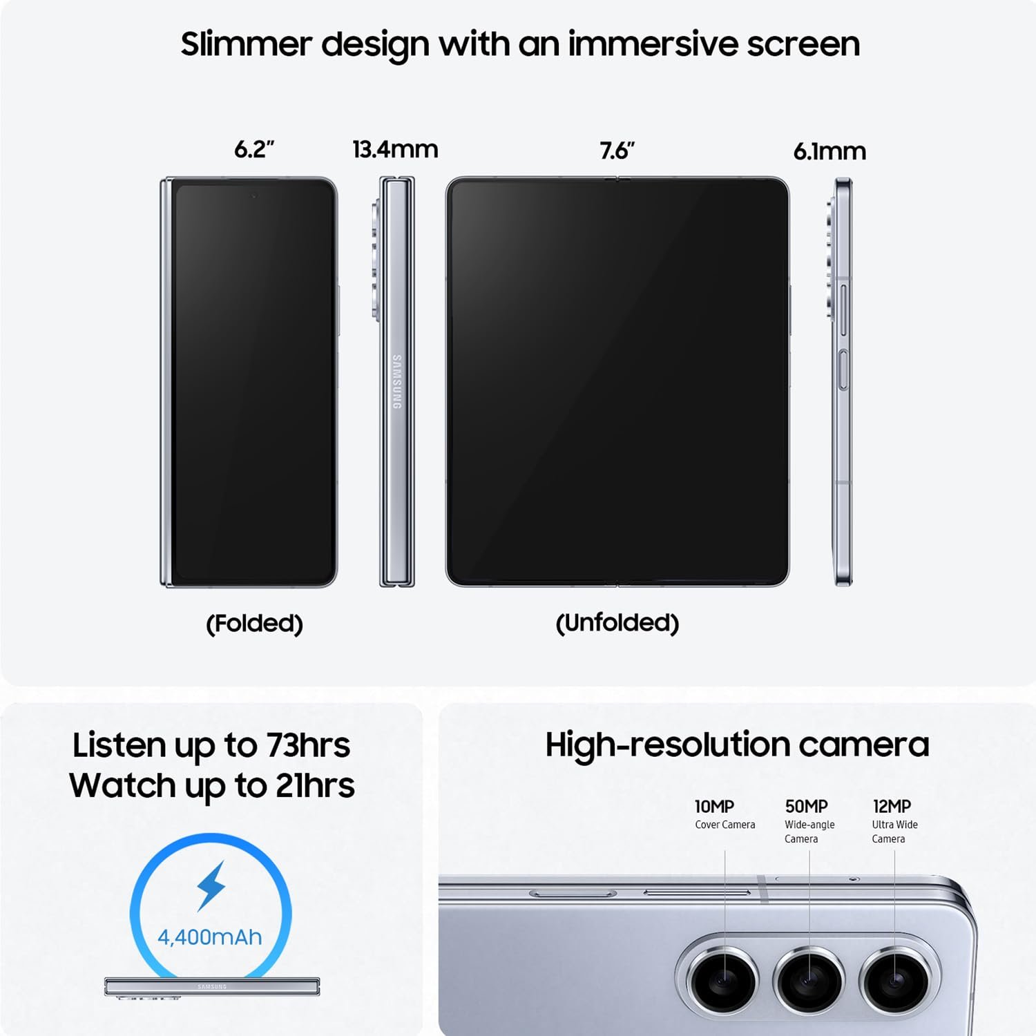 61qvnohmtpl. sl1500 1774306566 1733 Samsung Galaxy Z Fold5 5G AI Smartphone (Black, 12GB RAM, 256GB Storage)